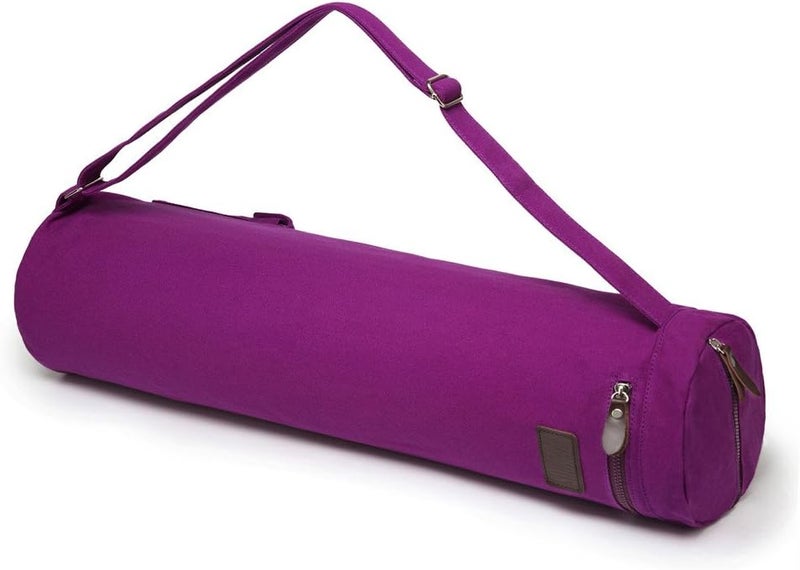 Fremous Yoga Mat Bag,Full-zip Exercise Yoga Mat Canvas Carry Bag for Women and Men - Double Storage Pocket,Easy Access Zipper, Adjustable Shoulder Strap and Handle,Fits Most Mat - Image 4
